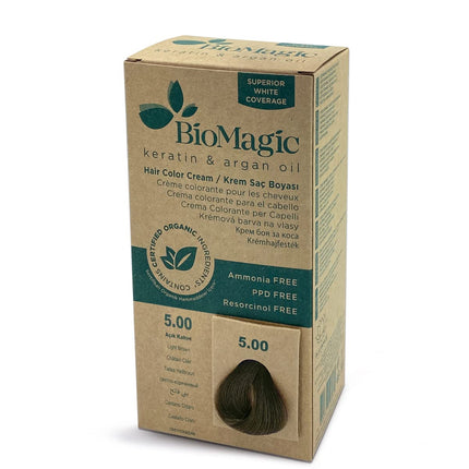 Bio Magic Permanent Hair Dye Cream Light Brown 5.00 60ML