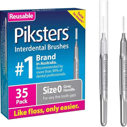 Piksters Interdental Brushes Grey Size 0 35 Pack