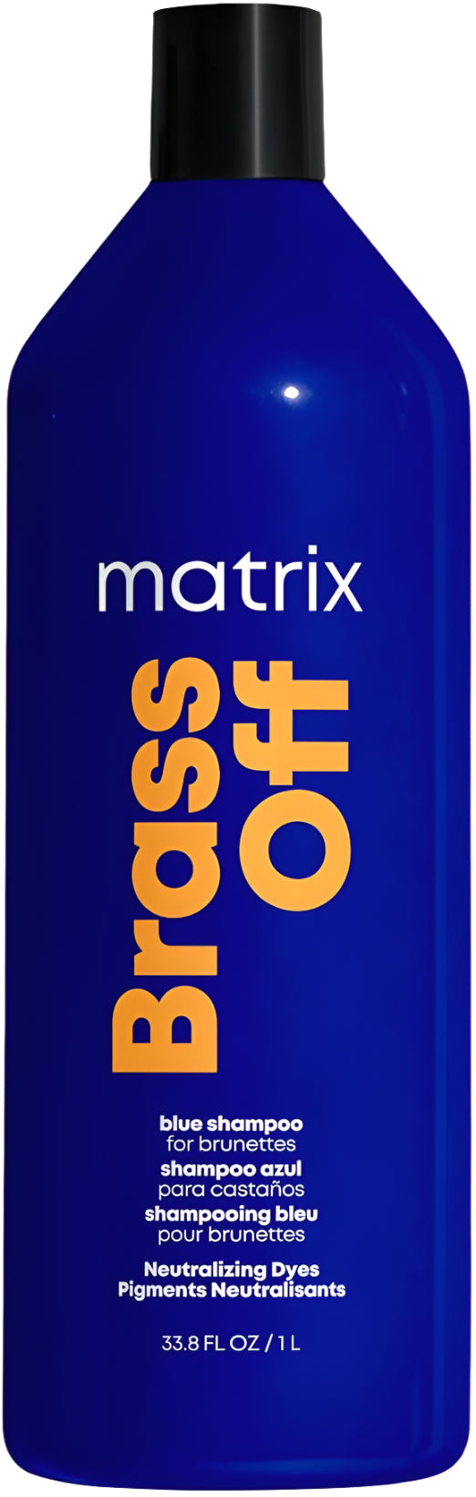 Matrix Brass Off Blue Toning Shampoo to Correct Orange Undertones on Lightened Hair 1L