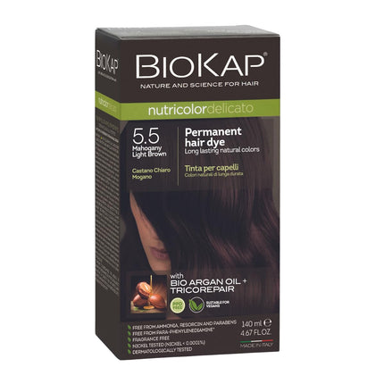 Biokap Delicato Gentle Hair Dye 5.5 Mahogany Light Brown 140ml