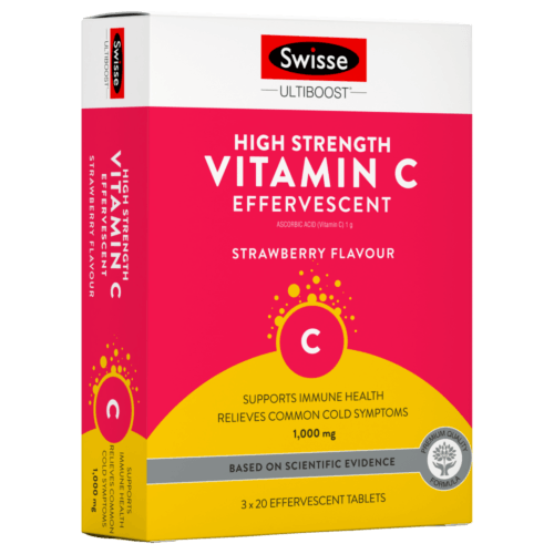 Swisse Ultiboost High Strength Vitamin C Effervescent 60 Tablets - OhYouLuckyDuck.com.au