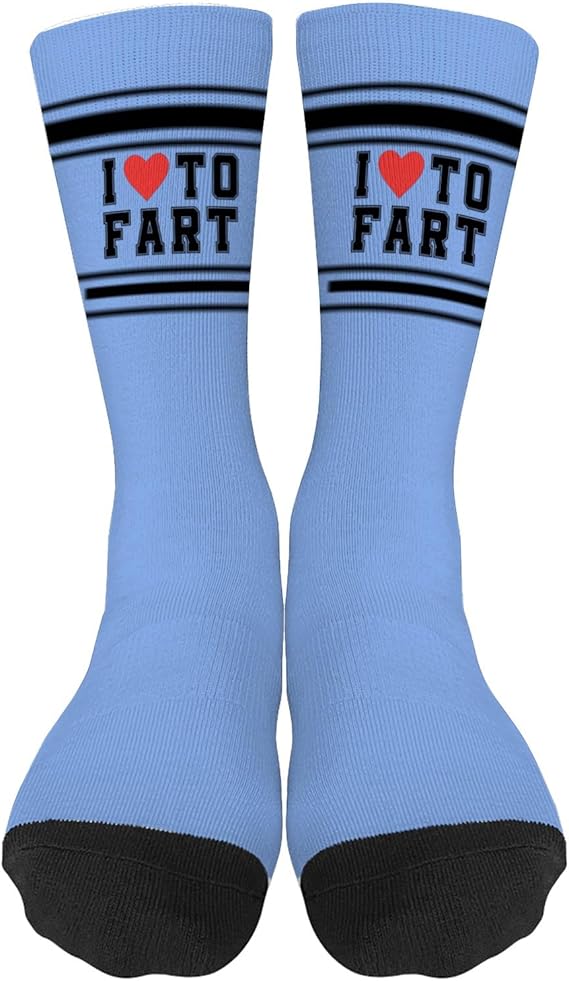 I Heart To Fart Novelty Crew Socks