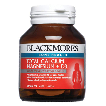 Blackmores Total Calcium Plus Magnesium Plus D3 60 Tablets