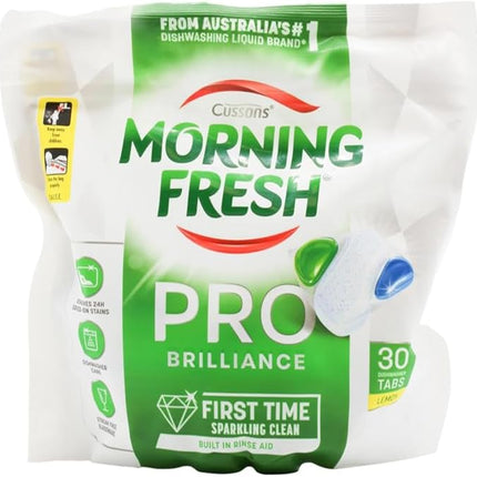 Morning Fresh Lemon Pro Brilliance Dishwasher Tablets 30 Pack