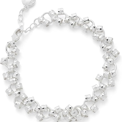 Equilibrium Bling Crystal Bar Bracelet Silver Plated 18CM