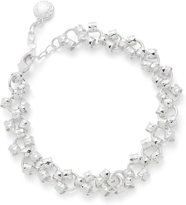 Equilibrium Bling Crystal Bar Bracelet Silver Plated 18CM