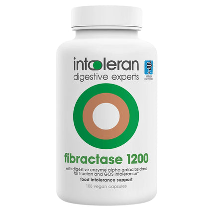 Intoleran Fibractase Forte Alpha Galactosidase Enzyme for Fructan and Galactan Intolerance 108 Capsules