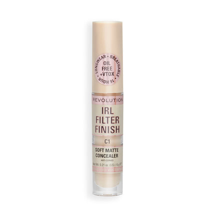 Revolution Beauty IRL Filter Finish Concealer C1 Full Coverage Matte Finish 6G