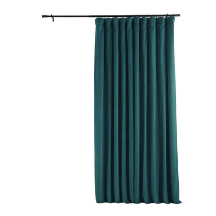 HPD Half Price Drapes Signature Velvet Blackout Curtains 100 X 84CM Blackforest Green