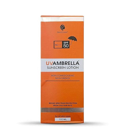 UVambrella SPF 50 Plus Sunscreen Lotion Broad Spectrum UVA UVB Protection 100ml