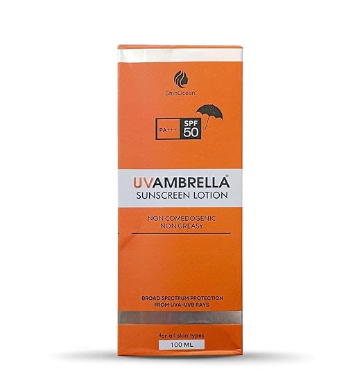 UVambrella SPF 50 Plus Sunscreen Lotion Broad Spectrum UVA UVB Protection 100ml