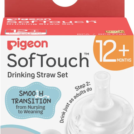 Pigeon Softtouch Drinking Straw Set 12