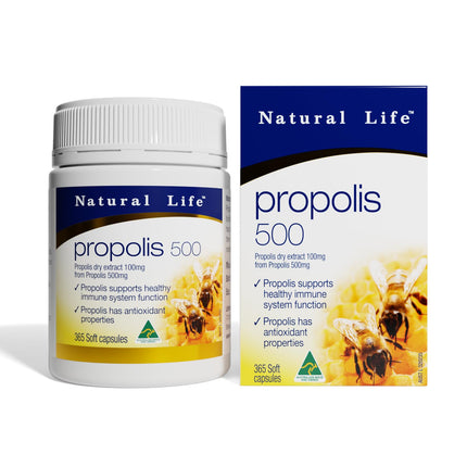 Natural Life Propolis 500MG For Immune Support 60 Capsules