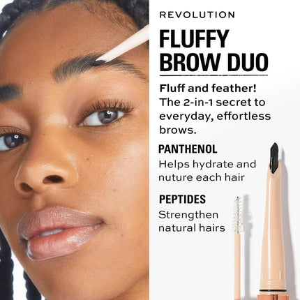 Revolution Beauty Fluffy Brow Duo Ash Brown 2.6G