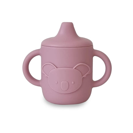 Plum Silicone Sippy Cup Pink