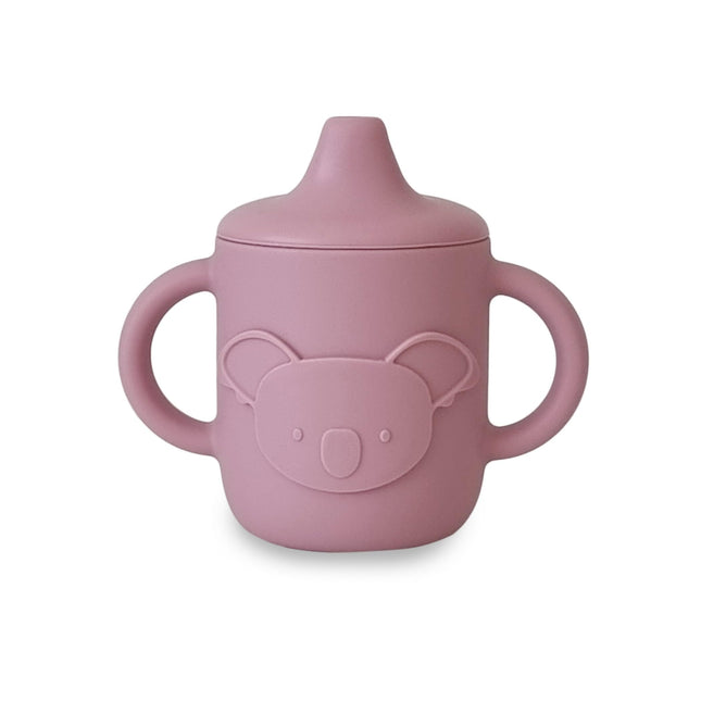 Plum Silicone Sippy Cup Pink