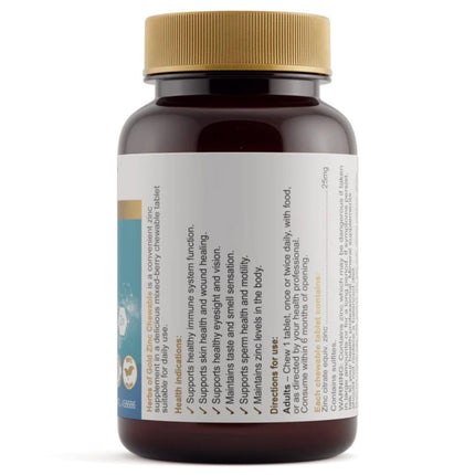 Herbs Of Gold Zinc Chewable 60 Capsules