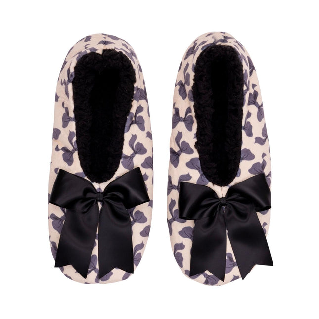 Snuggups Womens Printed Bow Black Medium Eu38-39