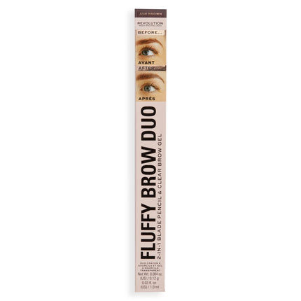 Revolution Beauty Fluffy Brow Duo Ash Brown 2.6G