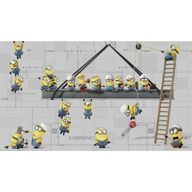 RoomMates Minions at Work Spray and Stick Removable Wall Mural 10.5 x 6 Ft