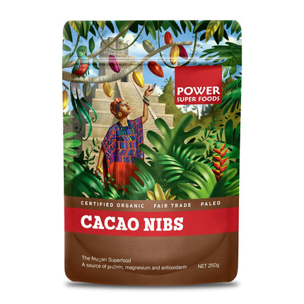Power Super Foods Organic Cacao Nibs 0.25Kg