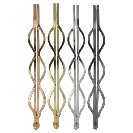 Lady Jayne Metallic Swirly Bobby Slides 4 Pack