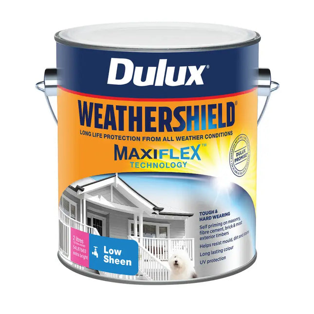 Dulux Exterior Low Sheen Extra Bright Weathershield 2L