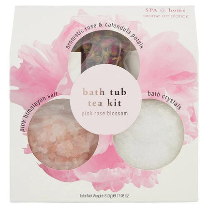 Arome Ambiance Spa At Home Bath Tub Tea Kit - Pink Rose Blossom