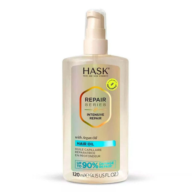 Hask Argan Oil Repairing Shine Oil for Frizzy Dry and Damaged Hair 120ML