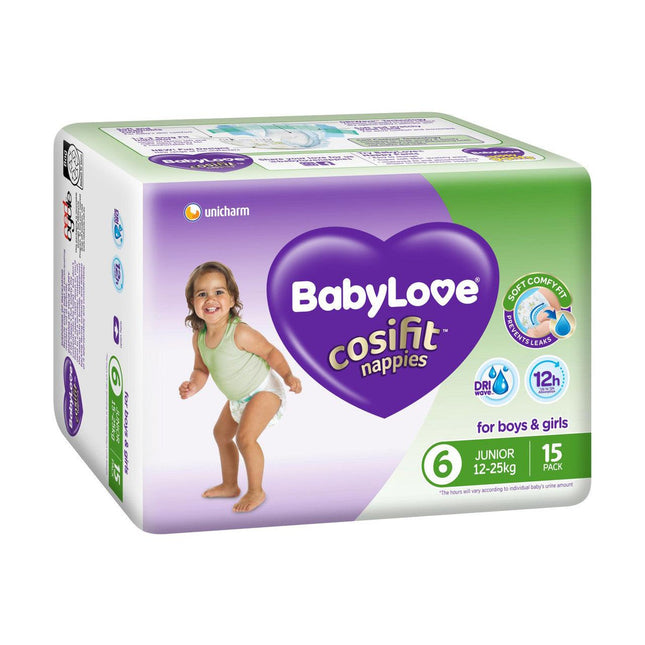 Babylove Convenience Nappies Junior 15 Pack - OhYouLuckyDuck.com.au