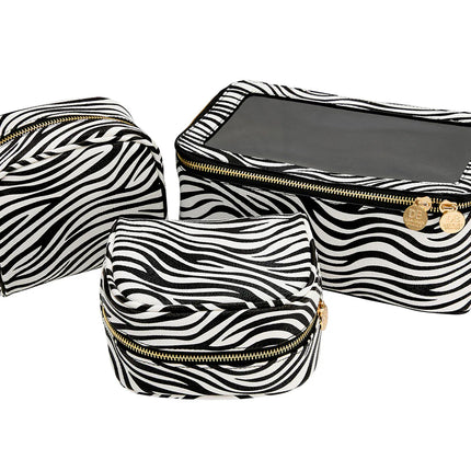 Designer Brands See All Cosmetic Bag Trio Zebra - OhYouLuckyDuck.com.au
