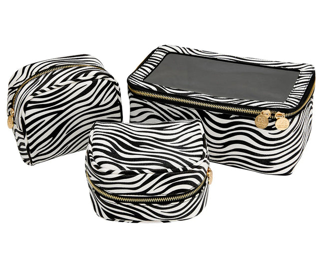Designer Brands See All Cosmetic Bag Trio Zebra - OhYouLuckyDuck.com.au