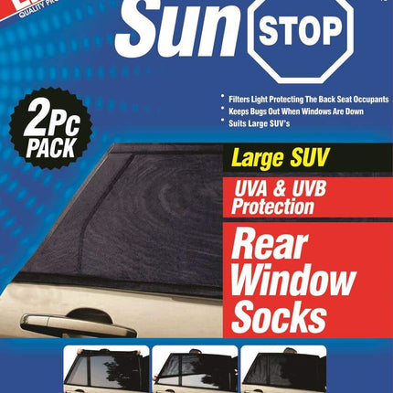 Lion Sunstop SUV Window Sock Rear Large - 2 Piece