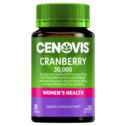 Cenovis Cranberry 30,000 Caps 30 - OhYouLuckyDuck.com.au