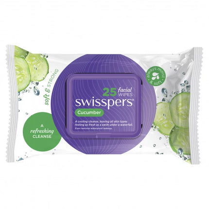 Swisspers Facial Wipes Cucumber 25 - OhYouLuckyDuck.com.au