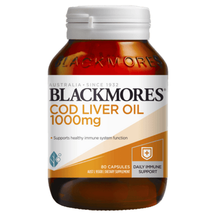 Blackmores Cod Liver Oil 1000mg 80 Capsules - OhYouLuckyDuck.com.au