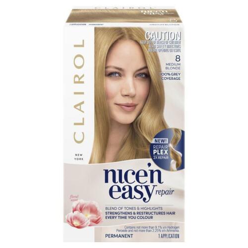 Clairol Nice’n Easy Repair Permanent Hair Colour - 8A Medium Ash Blonde - OhYouLuckyDuck.com.au