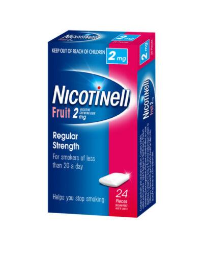 Nicotinell Gum Fruit 2mg 24 Pack - OhYouLuckyDuck.com.au