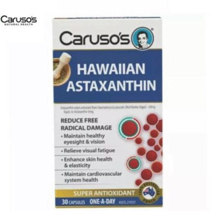Caruso’s Hawaiian Astaxanthin Caps 30 - OhYouLuckyDuck.com.au