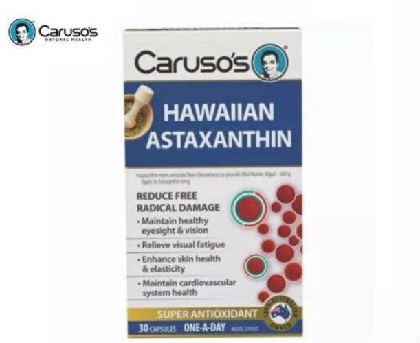Caruso’s Hawaiian Astaxanthin Caps 30 - OhYouLuckyDuck.com.au
