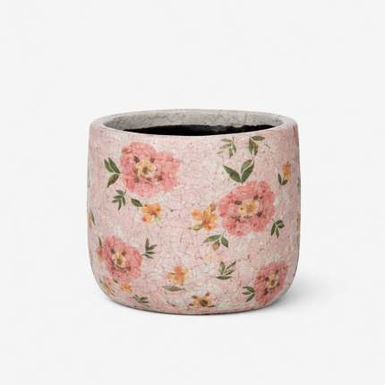 Poppy Ceramic Pot Pink Medium 14CM x 13CM
