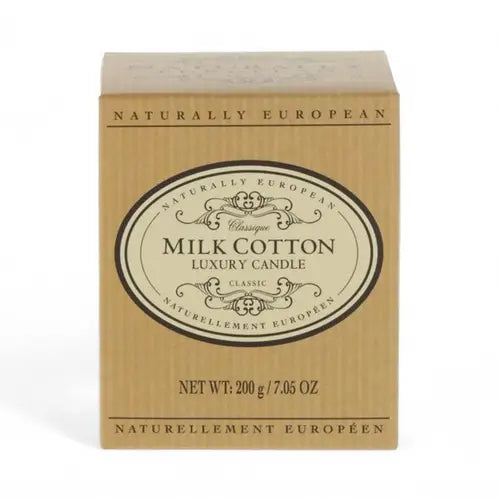 Naturally European Milk Cotton Candle 180g
