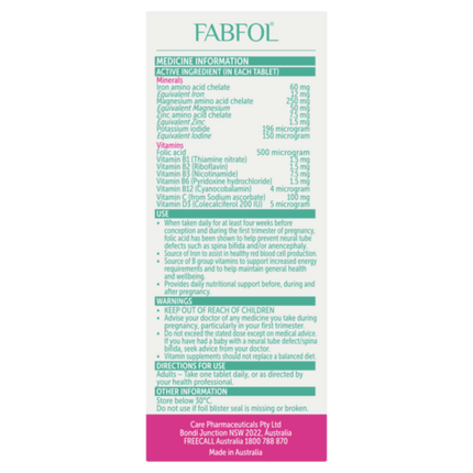 FABFOL PLUS 56 TABLETS - OhYouLuckyDuck.com.au
