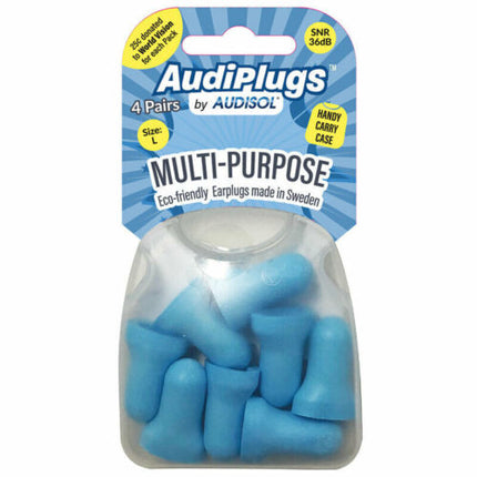 Audiplugs Multi Purpose Ear Plugs 4 Pairs - OhYouLuckyDuck.com.au