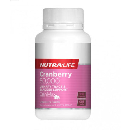 Nutra Life Cranberry 50000 for Urinary Tract Health Support 100 Capsules
