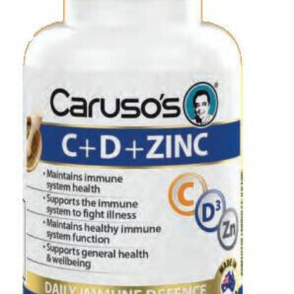 Caruso’s C + D + Zinc Tabs 60 - OhYouLuckyDuck.com.au