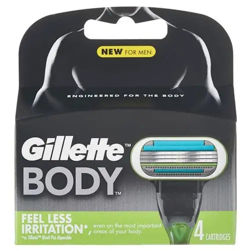 Gillette Body Razors Blades 4 Cartridges