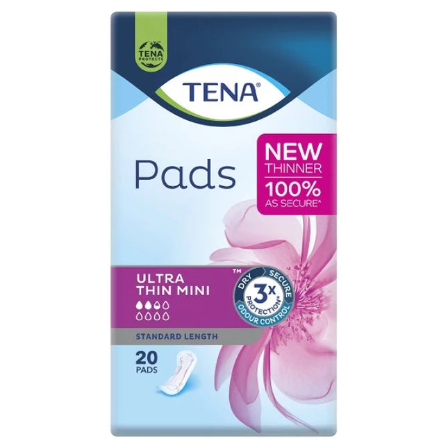 Tena Pads Ultra Thin Mini Standard Length 20 Pack - OhYouLuckyDuck.com.au