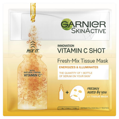 Garnier Skin Active Vitamin-C Shot Fresh-Mix Tissue Mask - OhYouLuckyDuck.com.au