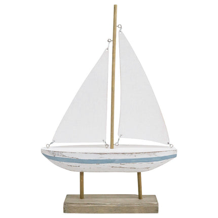 LaVida Boat Stand White Decorative Sailboat 30.5cm